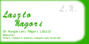 laszlo magori business card
